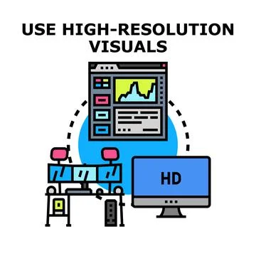 Using high resolution visuals for creative content Stock Illustration