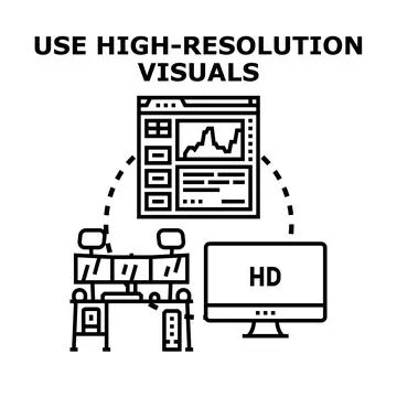 Using high resolution visuals for creative content Stock Illustration