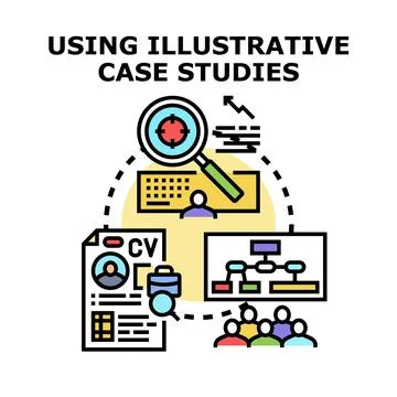 Using illustrative case studies for business analysis and planning Stock Illustration