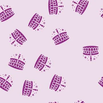 Using interdental brushes glyph seamless pattern イラスト素材