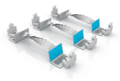 Using internet Stock-Illustration