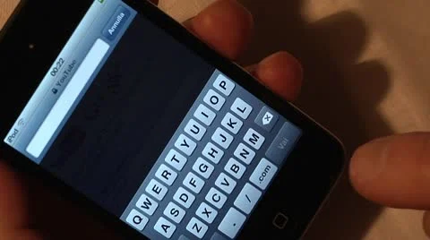 Using iPod for internet browsing. Stock Footage 10747225