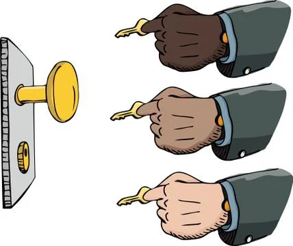 Using a Key Stock Illustration