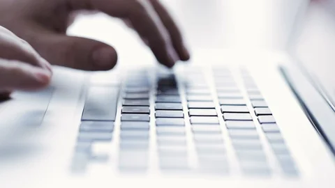 Using keyboard Video stock 97238625