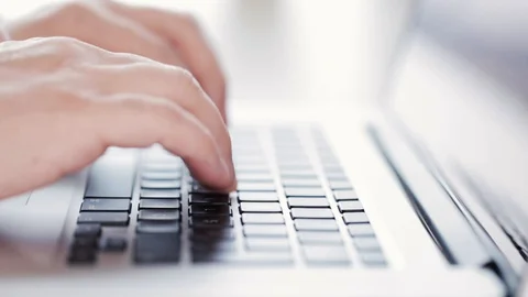 Using keyboard Video stock 97238700