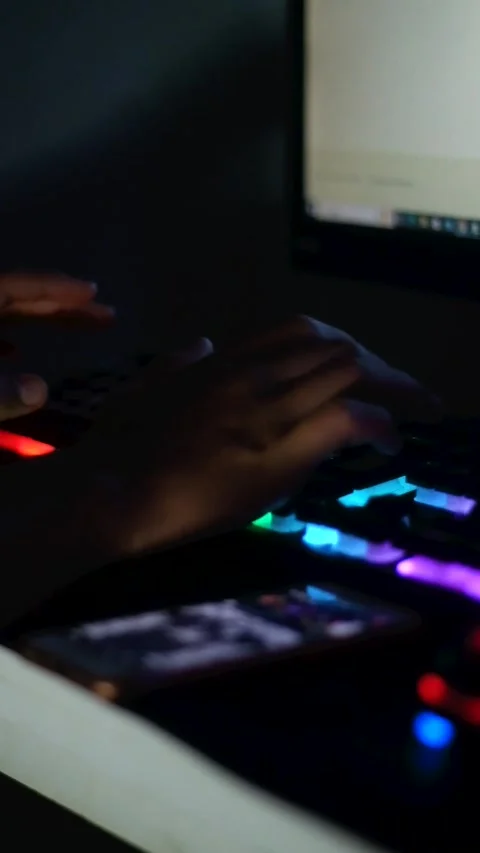 Using keyboard Stock Footage 246556792