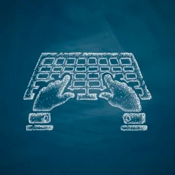 Using the keyboard icon Illustrazione stock