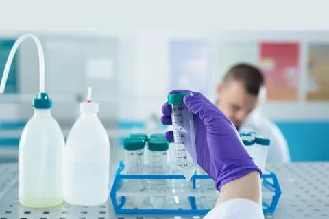  Using laboratory equipment Using laboratory equipment ,model released, Sy... Stock Photos