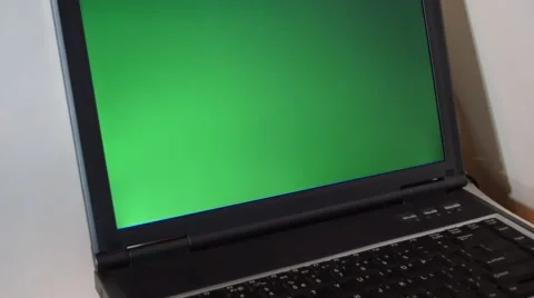 Using labtop green screen 動画素材 45575239
