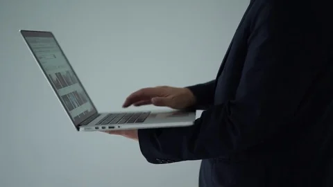 Using laptop Stock Footage 83870981