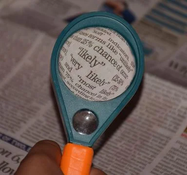 Using magnifying glass Stock Photos