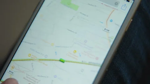 Using Maps app on a mobile phone Stock-Footage 55404712