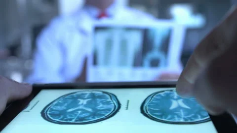 Using Medical Tablet  Stock Footage 210149905