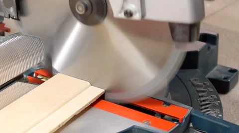 Using miter saw Stock Footage 61149473