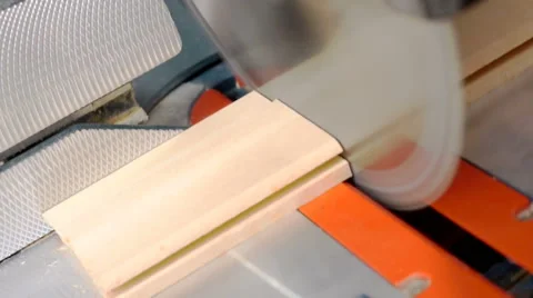 Using miter saw Stock Footage 61149480