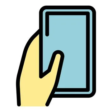 Using mobile icon vector flat Illustrazione stock
