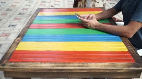 Using mobile iphone and mobile internet 스톡 동영상 68996737