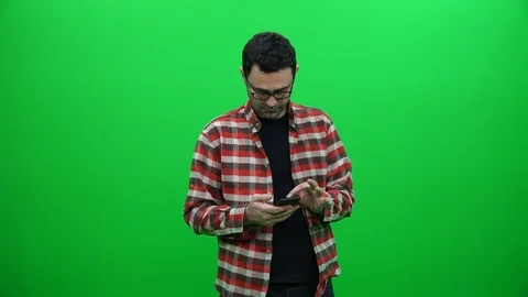 Using Mobile Phone Green Screen Background Stock Footage 88656636