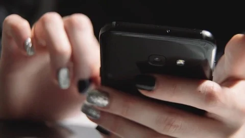 Using mobile phone to make text message. Stock Footage 85434791