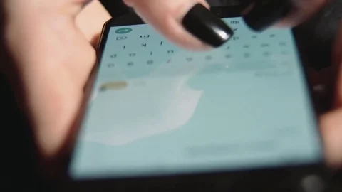 Using mobile phone to make text message. Stock Footage 85434932