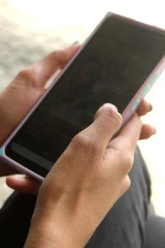 Using mobile phone Stock Photos