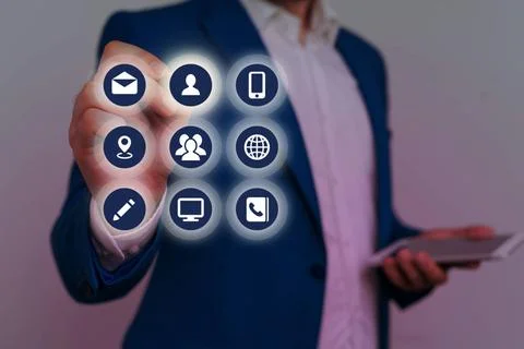 Using mobile phone technology and dots online communication network, copy ... 스톡 사진