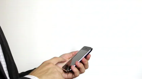 Using Modern 4G cell phone texting, SMS message Stock Footage 837749