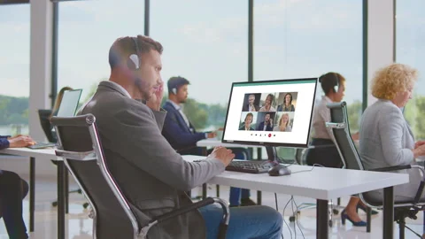 Using modern communication technologies Stock Footage 164669287