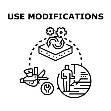 Using modifications and transformations for conceptual improvements Stock Illustration