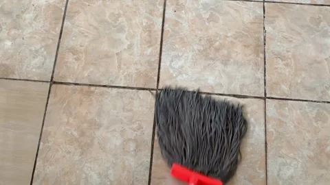Using a mop to clean the floor Stock Footage 283998983