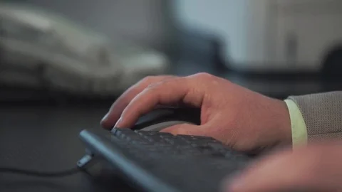 Using mouse and keyboard Stock Footage 71730176