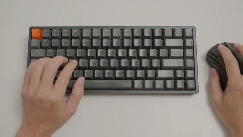 Using Mouse and Keyboard Stock Footage 254230207
