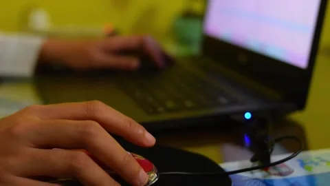 Using Mouse for Precision Editing and Design Work Stock Footage 269753157