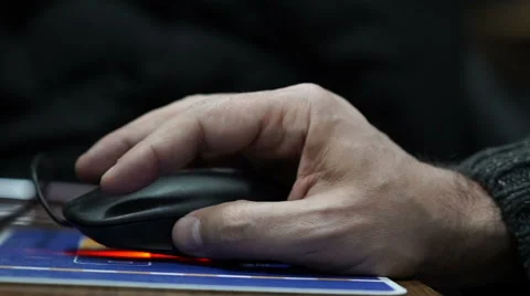 Using mouse, Slow Motion Stock Footage 58936698