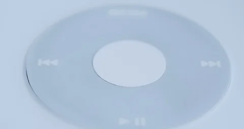 Using mp3 digital player iPod classic macro close-up footage - music listening c Video stock 129307871