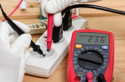 Using the multimeter Stock Photos