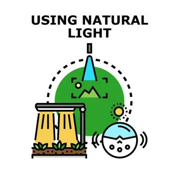 Using natural light for grow and sensing technology Stock Illustration