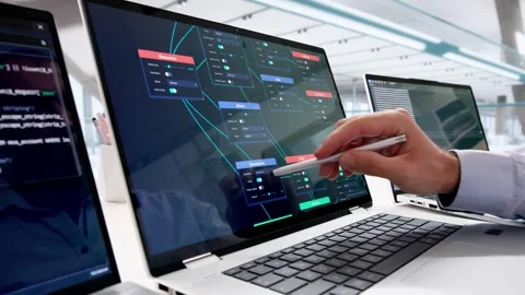 Using Node Editor For Visual Scripting Stock Footage 326838938