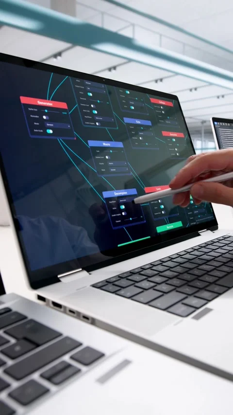 Using Node Editor For Visual Scripting Stock Footage 326839772