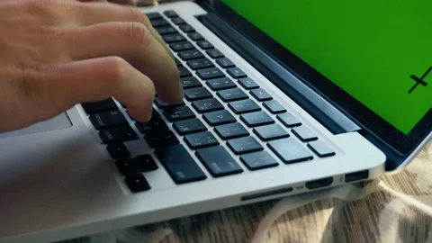 Using Notebook at Home. Causal Lifestyle. Great for Mock-up usage.  Stock Footage 98376958