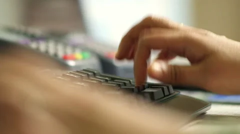 Using number key pad on the keyboard Stock Footage 51239724