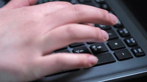 Using the numpad of a laptop Stock Footage 50090738