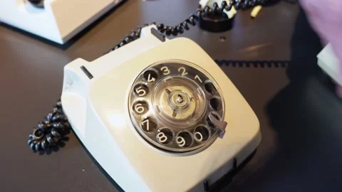 Using an old telephone Stock-Footage 236851042