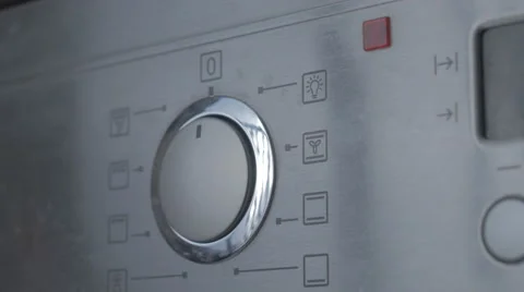 Using the Oven, oven temperature control closeup 스톡 동영상 43224497