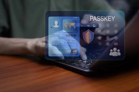 Using Passkey instead of a code set for maximum security Biometric Lock. Stock Photos