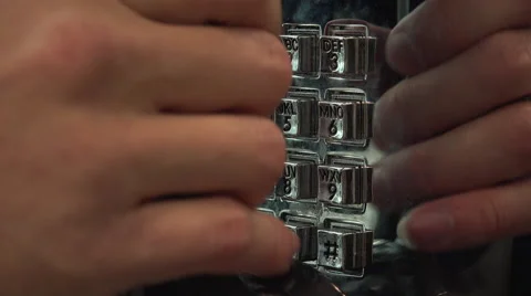 Using payphone to make a telephone call 4k 库存影片 51686357