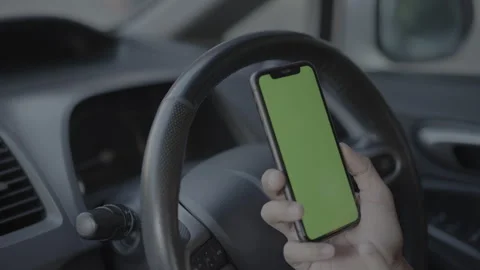Using phone in car Stock Footage 262710501