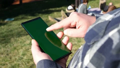 Using phone green screen Stock Footage 172010679