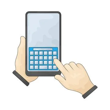 Using phone illustration Illustrazione stock