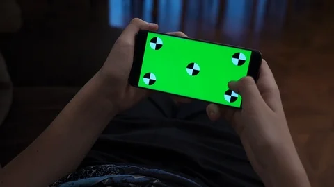 Using Phone in Landscape Mode at Home. Causal Lifestyle. Stock Footage 102224661